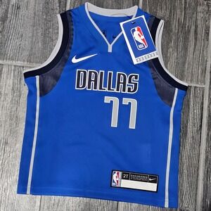 Nike Luka Doncic Dallas Mavericks‎ NBA Jersey Kids 2T New NWT Blue #77